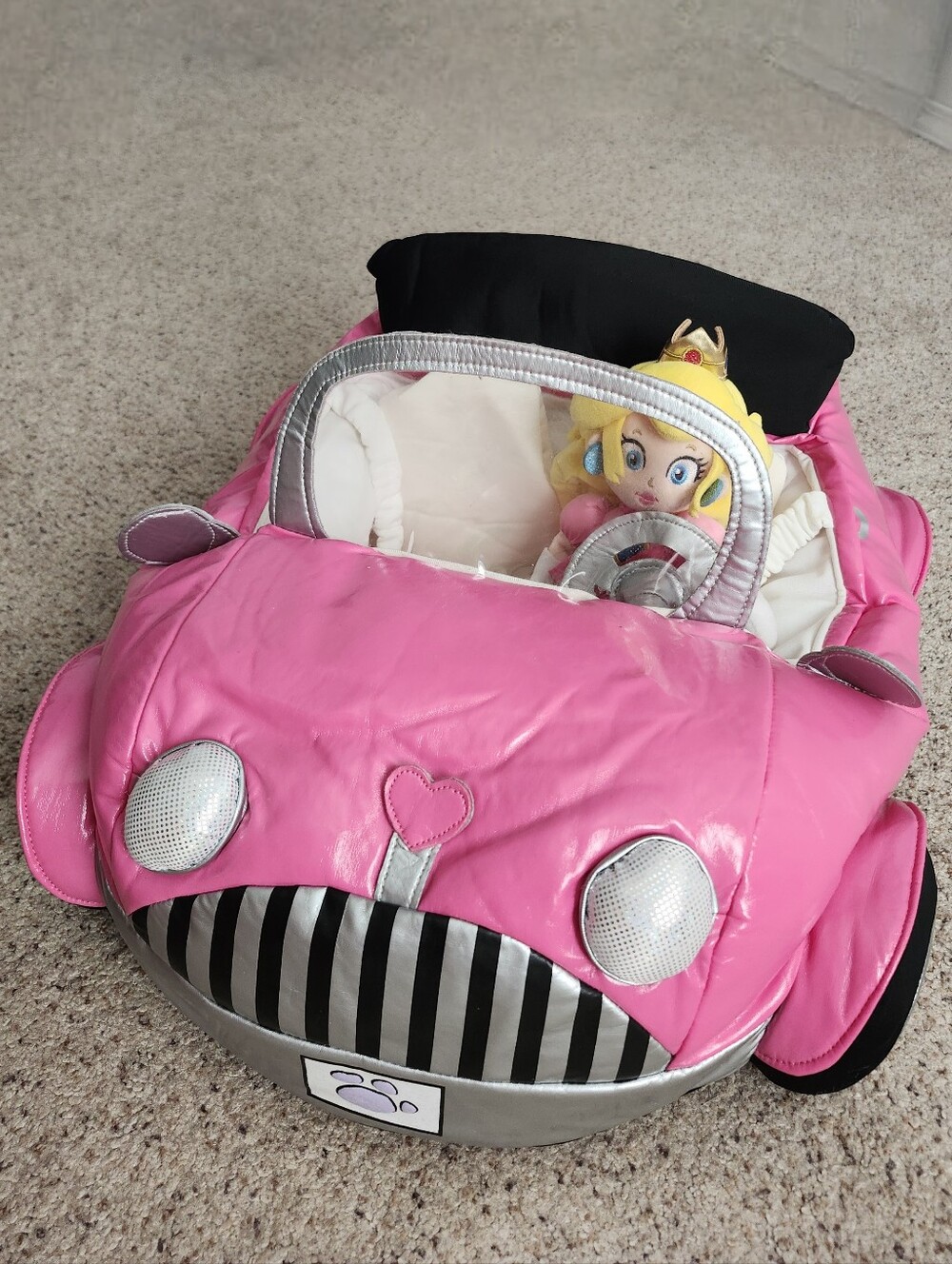 Build-A-Bear Pink Plush Car with Silver Accents